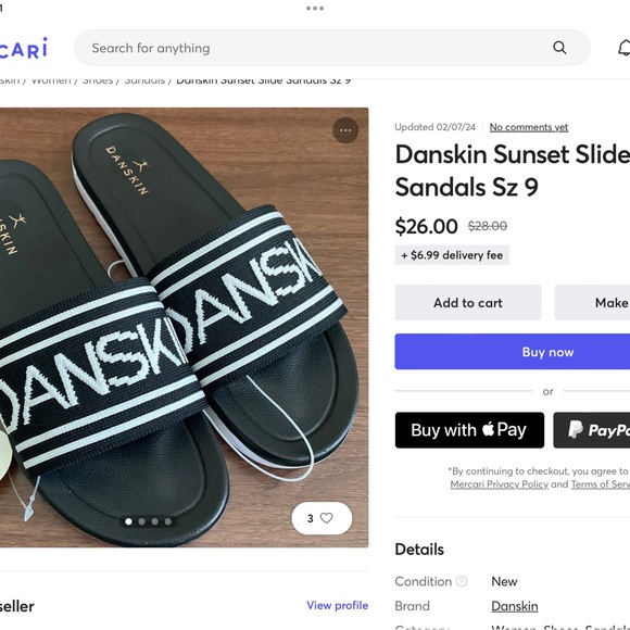 ‘Danskin’ Sunset Slides (#5) - Picture 6 of 7